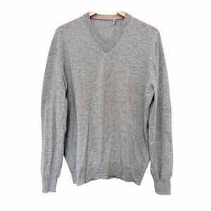 Brunello Cucinelli 100% Cashmere V Neck Sweater Sz 52 Sz L
